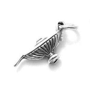 ALADDIN'S MAGIC LAMP CHARM. STERLING SILVER